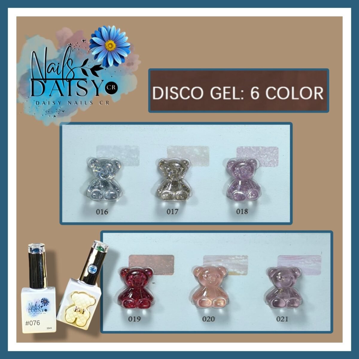 Semipermanente 15ml Disco Gel Escarchado fino #16