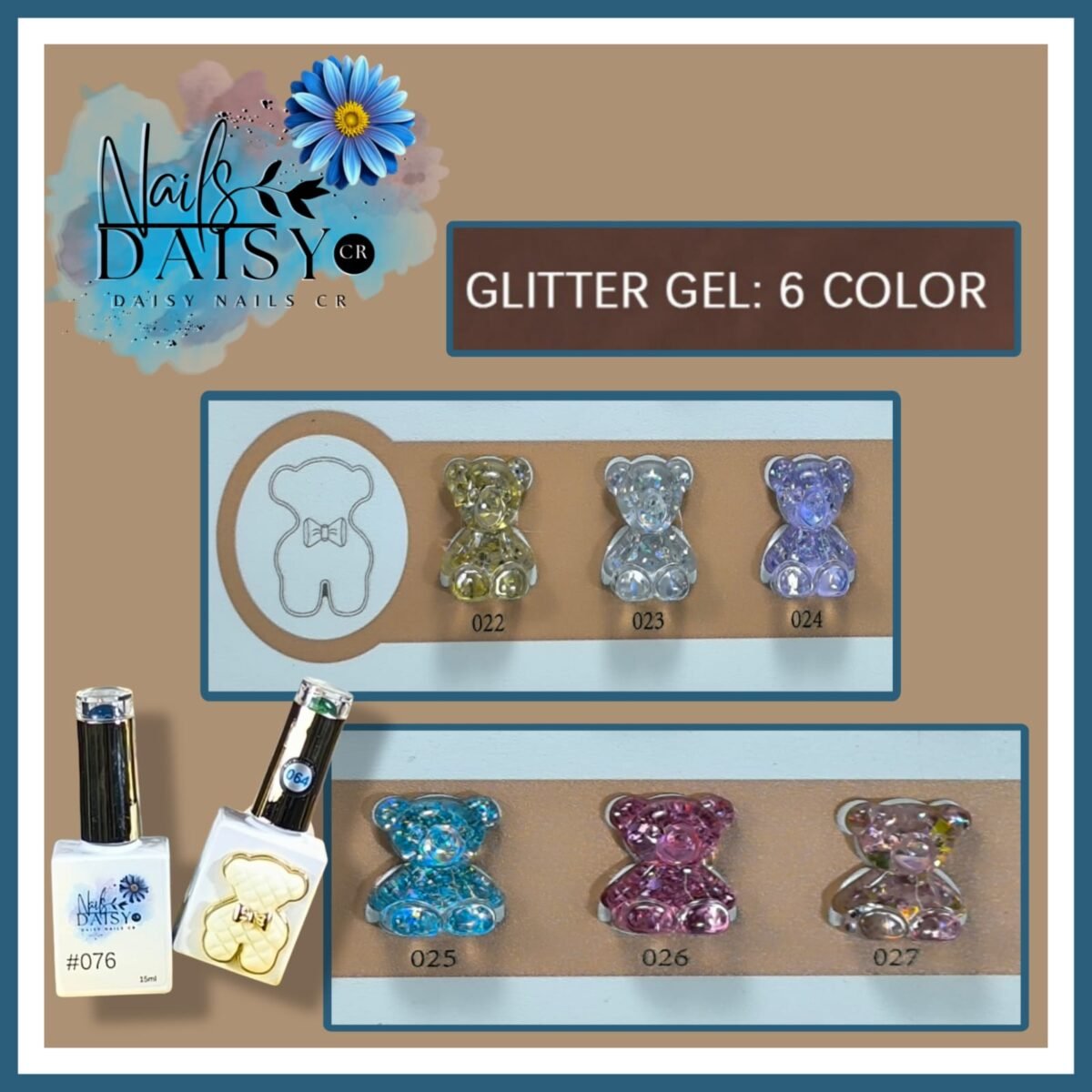 Semipermanente 15ml Glitter Gel #22