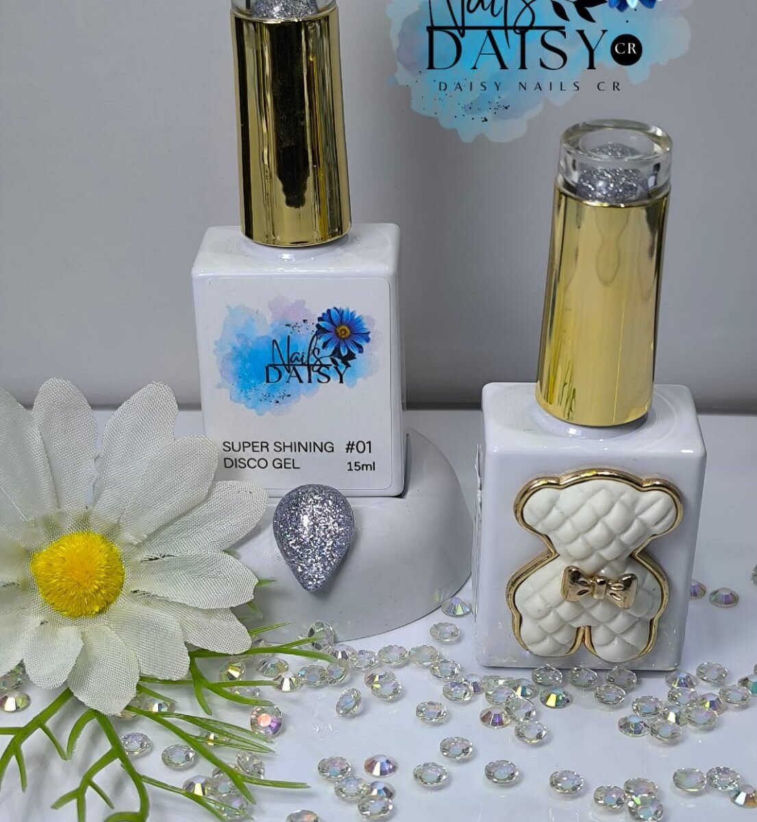 Semipermanente 15ml: Super escarchado Disco Gel #01