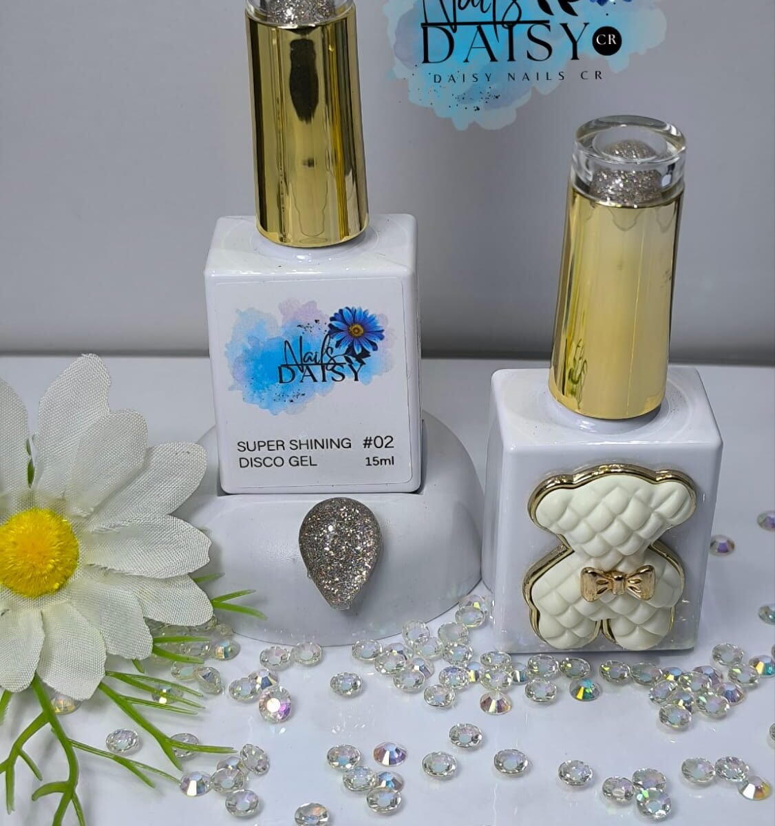 Semipermanente 15ml: Super escarchado Disco Gel #02