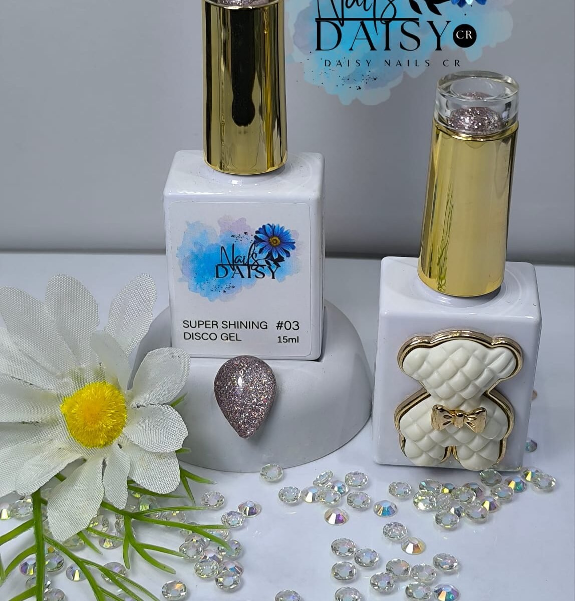 Semipermanente 15ml: Super escarchado Disco Gel #03