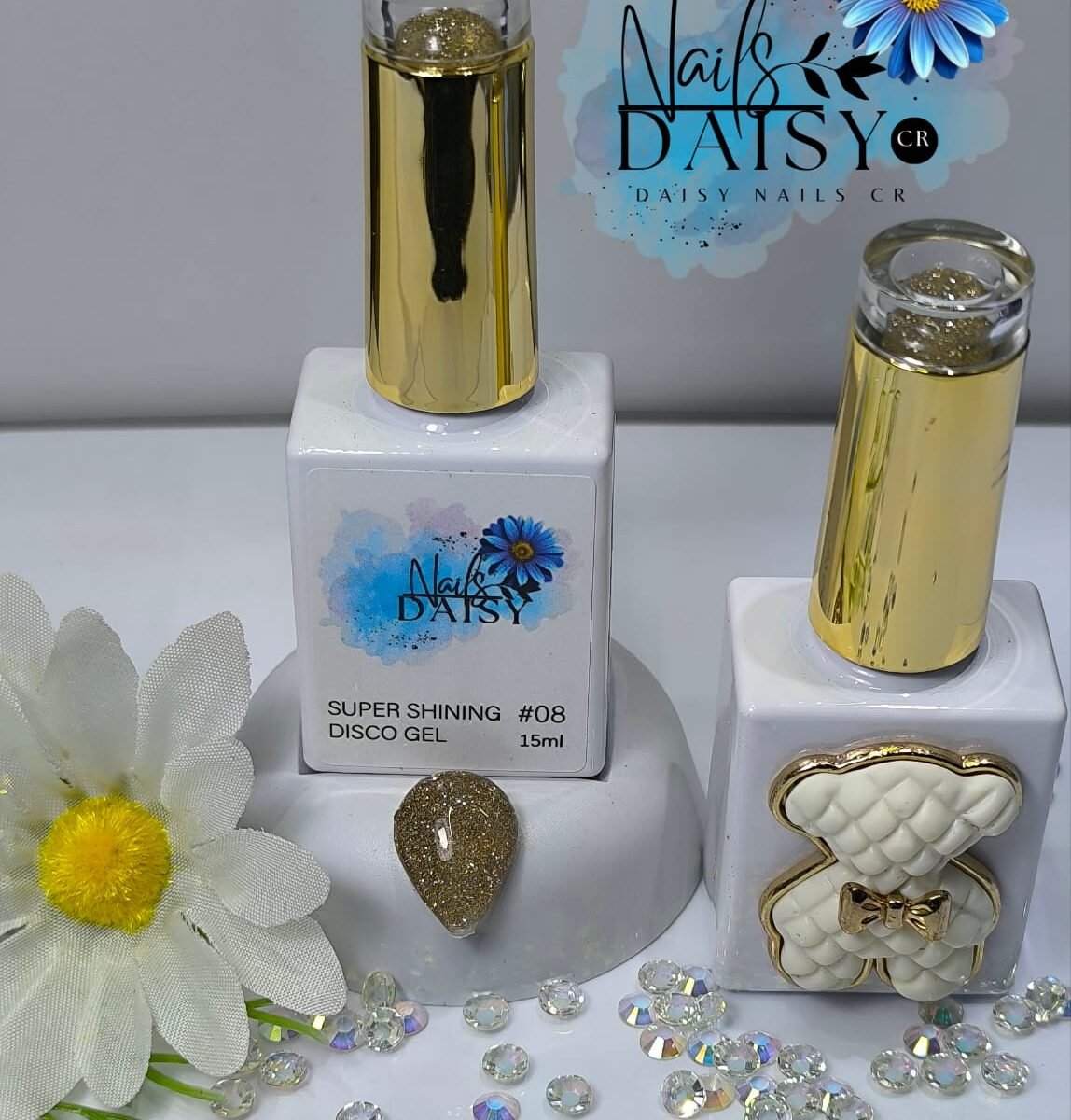 Semipermanente 15ml: Super escarchado Disco Gel #08