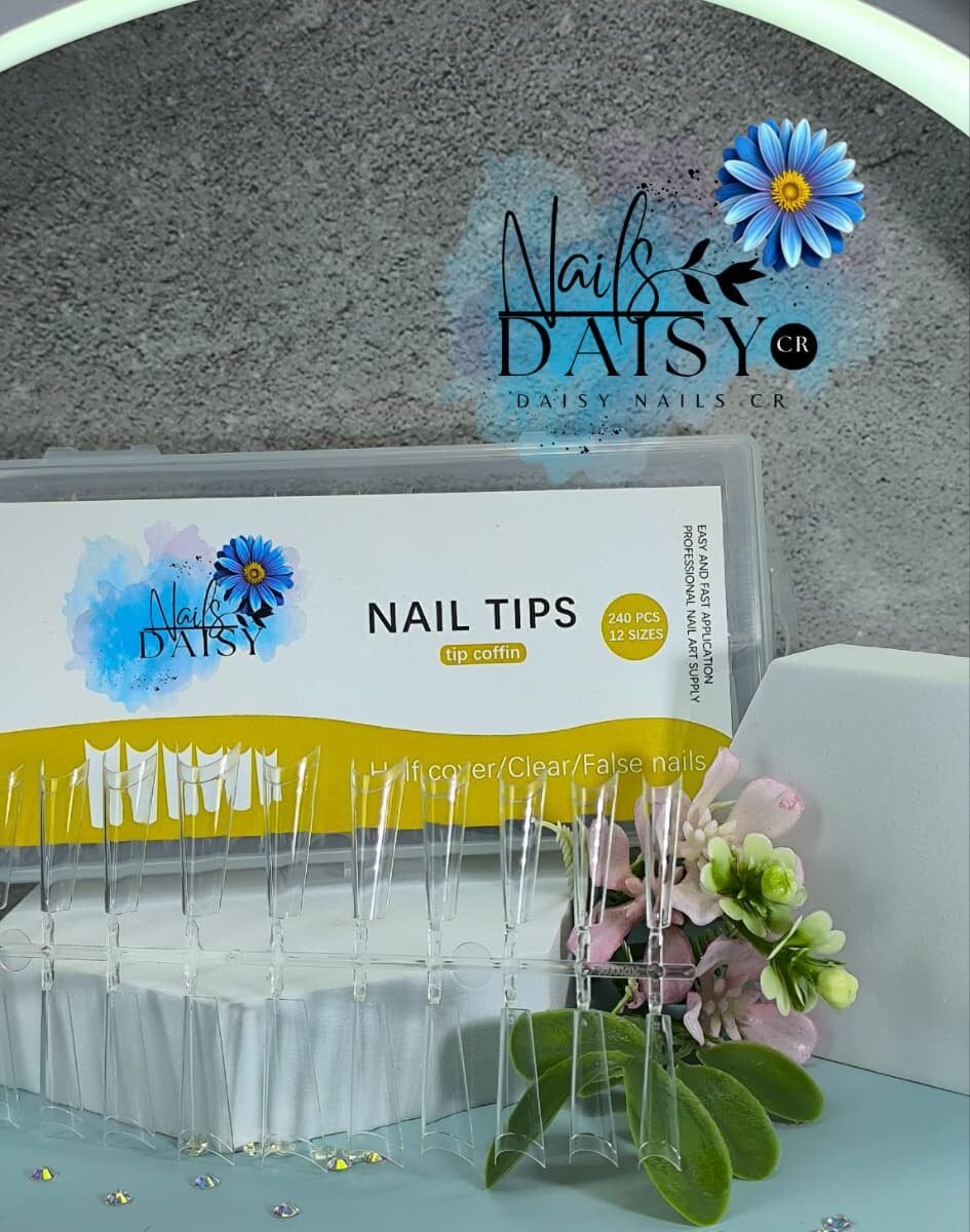 Tips Punta Coffin 240 piezas - 12 tamaños