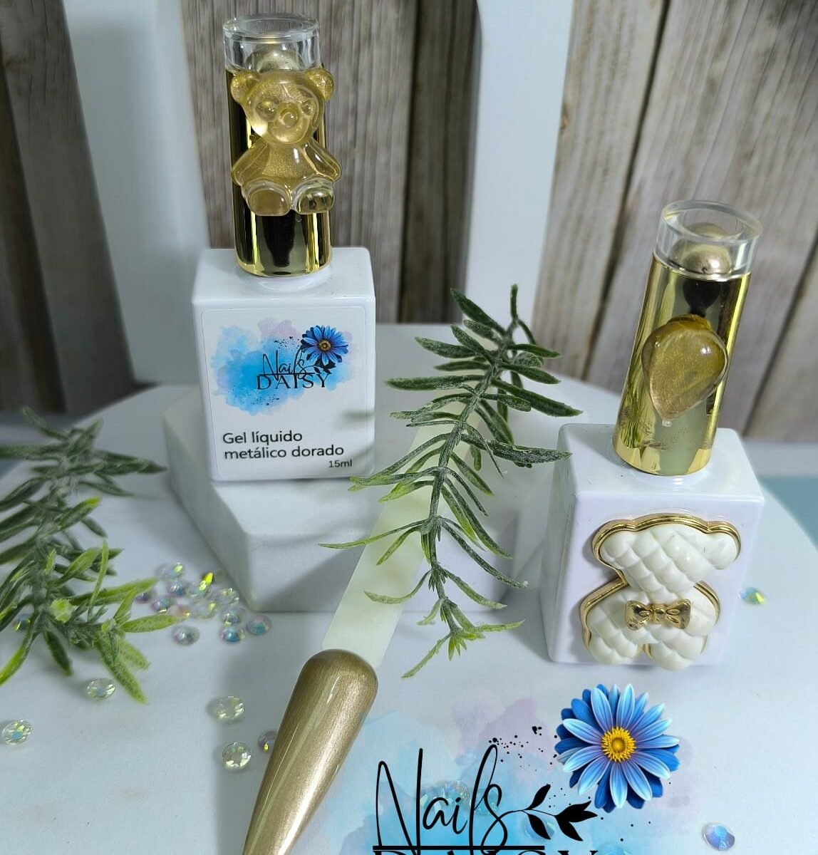 Gel Liquido metálico Dorado - 15ml